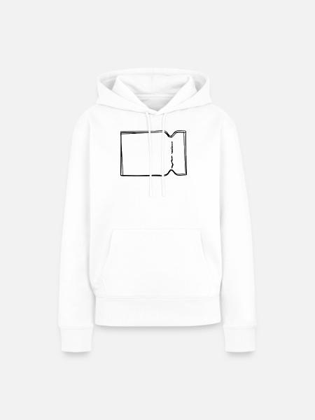 Ticket handgezeichnet - Frauen Premium Bio Hoodie - Weiß