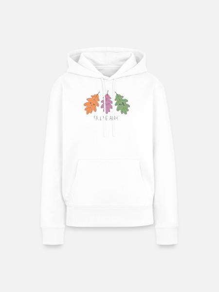 Falling Apart - Pastel Herbst Blätter - Frauen Premium Bio Hoodie - Weiß