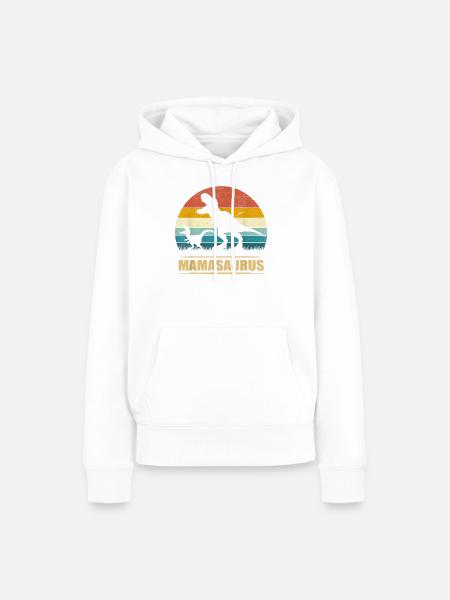 Mamasaurus - Frauen Premium Bio Hoodie - Weiß