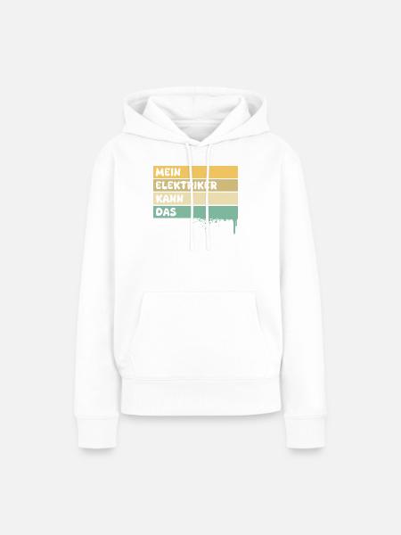 Elektriker als Handwerker - Frauen Premium Bio Hoodie - Weiß