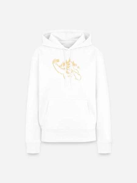 Sasquatch-Selfie in Pines - Frauen Premium Bio Hoodie - Weiß