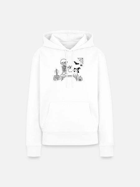 Physio Physiotherapeut Krankengymnastik Halloween - Frauen Premium Bio Hoodie - Weiß