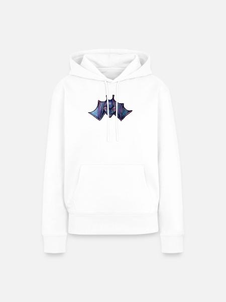 Violette Nachtfledermaus-Illustration - Frauen Premium Bio Hoodie - Weiß