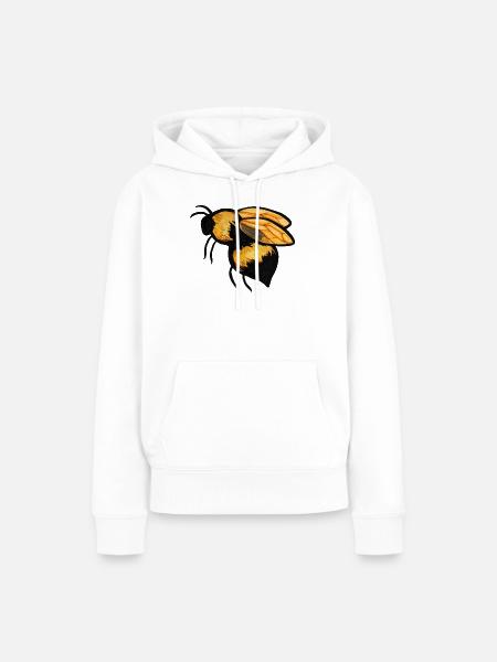 Aquarell Bee Burst - Frauen Premium Bio Hoodie - Weiß