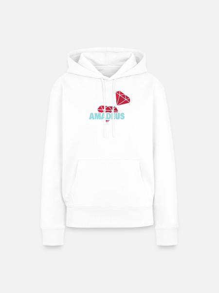 Amadeus - Frauen Premium Bio Hoodie - Weiß