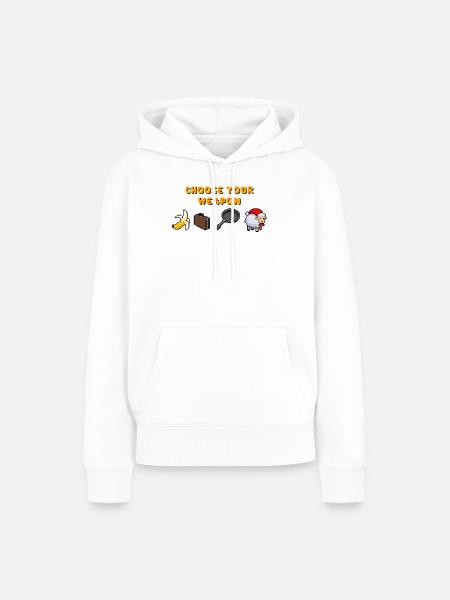 Wähle deine Waffe - Frauen Premium Bio Hoodie - Weiß