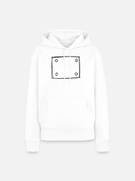 Startnummer handgezeichnet - Frauen Premium Bio Hoodie - Weiß