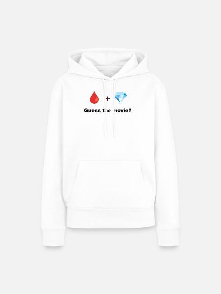 Red Drop und Diamond - Frauen Premium Bio Hoodie - Weiß