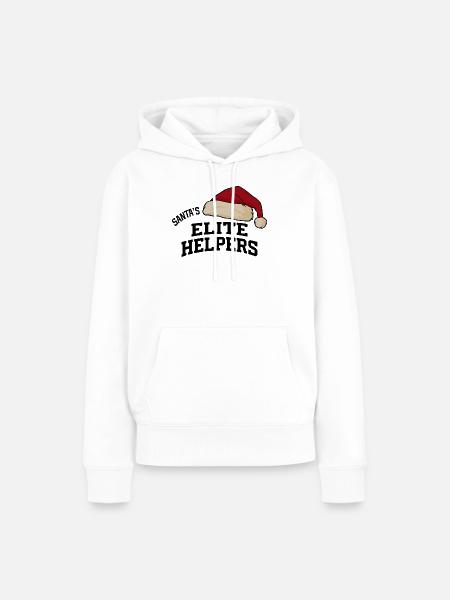 Santa Elite Helpers - Frauen Premium Bio Hoodie - Weiß