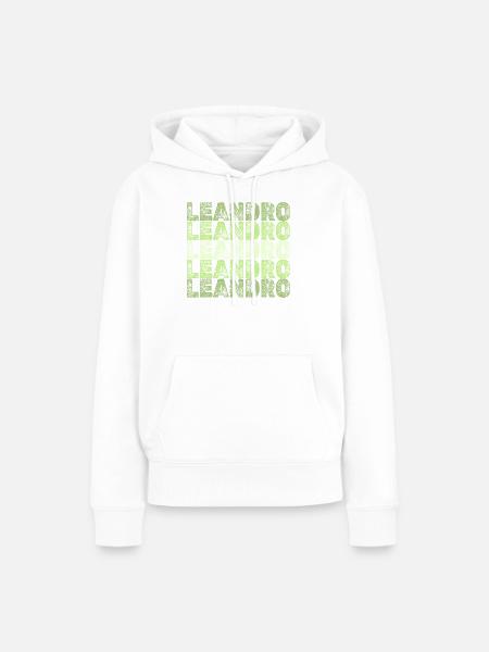 Vorname Leandro - Frauen Premium Bio Hoodie - Weiß