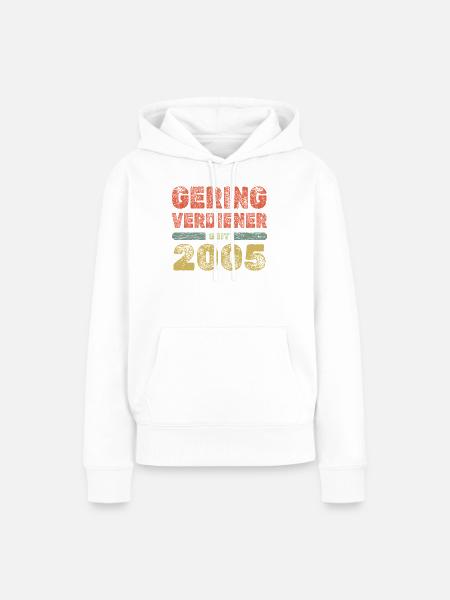 Spruch 2005 - Frauen Premium Bio Hoodie - Weiß