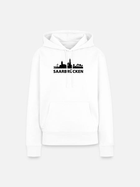 Saarbrücken Skyline - Frauen Premium Bio Hoodie - Weiß