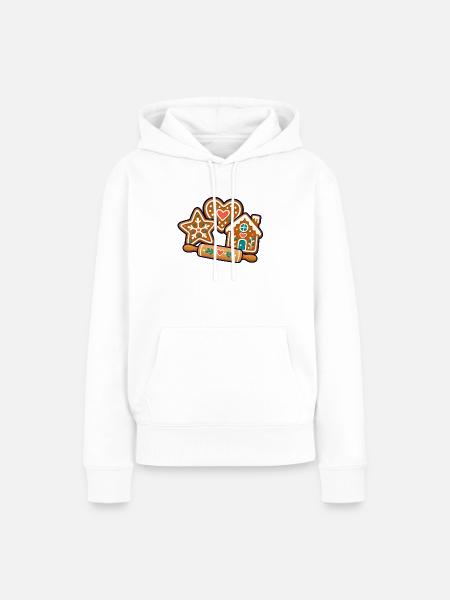 Lebkuchenrunde – Zusammen wird gebacken - Frauen Premium Bio Hoodie - Weiß