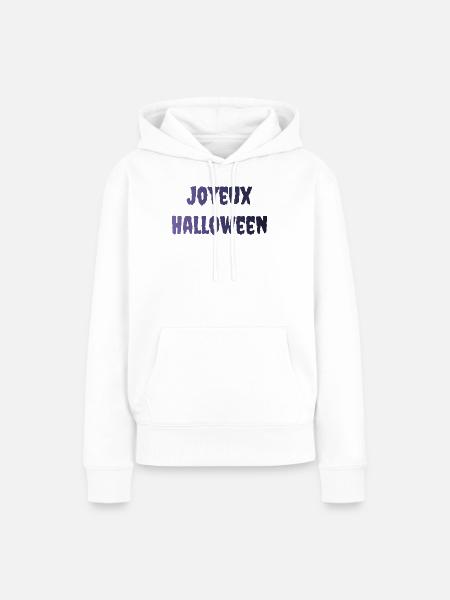 HALLOWEEN. KÜRBIS. HALLOWEEN KÜRBIS - Frauen Premium Bio Hoodie - Weiß