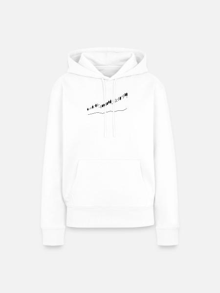 Bullenmarkt-Candlestick-Graph - Frauen Premium Bio Hoodie - Weiß