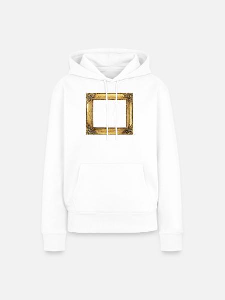 Goldener Bilderrahmen - Frauen Premium Bio Hoodie - Weiß