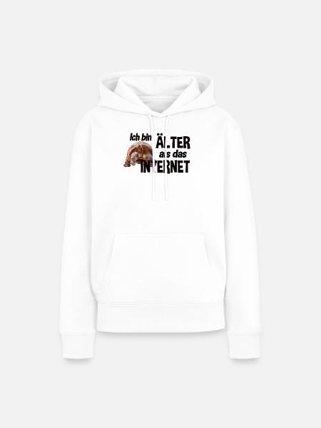 Ich bin älter als das Internet - Schildkröte - Frauen Premium Bio Hoodie - Weiß