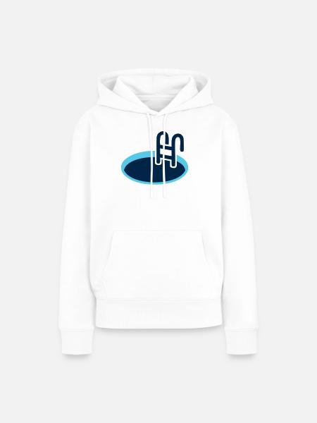 Eisbad Pool Schwimm Logo - Frauen Premium Bio Hoodie - Weiß