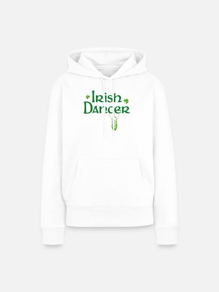 Irisches Tänzer-Zeichen - Frauen Premium Bio Hoodie - Weiß