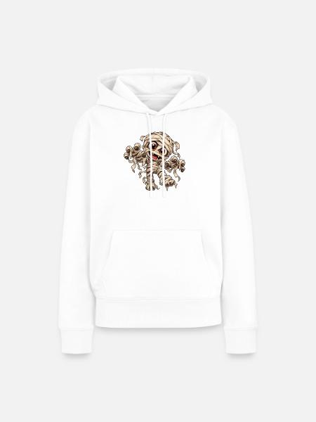 Mumie - Monster unter dem Bett Party - Frauen Premium Bio Hoodie - Weiß