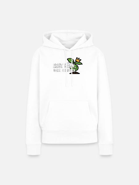 Erste Aussaat Geschenk für Kleingarten-Neulinge - Frauen Premium Bio Hoodie - Weiß