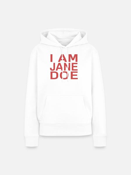Ich bin Jane Doe - Frauen Premium Bio Hoodie - Weiß