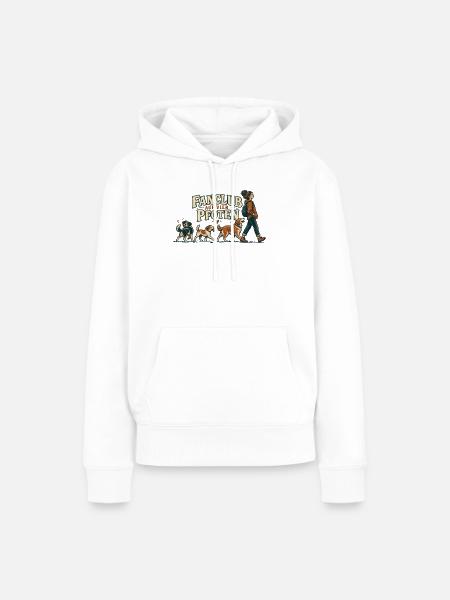 Pfotenfanclub - Frauen Premium Bio Hoodie - Weiß