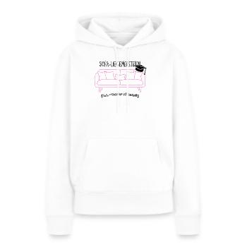 Sofa-Liegemeisterin - Frauen Premium Bio Hoodie - Weiß - Vorne - Julia (174cm)
