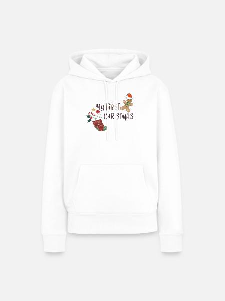 Mein Erstes Weihnachten - Frauen Premium Bio Hoodie - Weiß