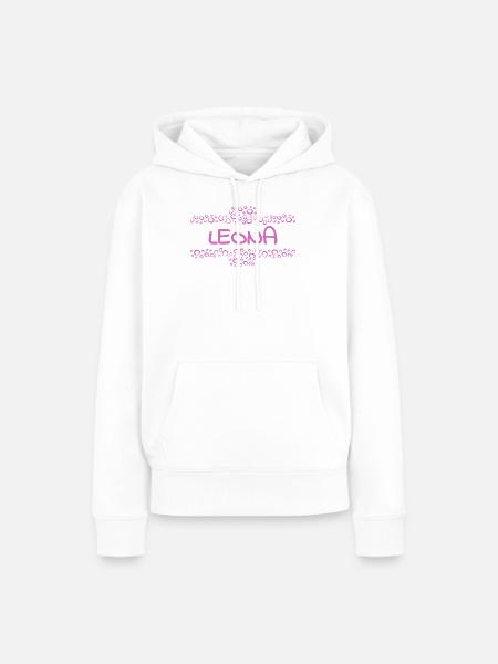 Leona - Frauen Premium Bio Hoodie - Weiß