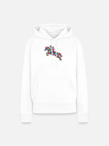 Reiten Pferd Reiterin - Frauen Premium Bio Hoodie - Weiß