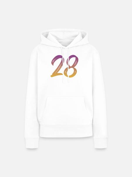 28 - Frauen Premium Bio Hoodie - Weiß