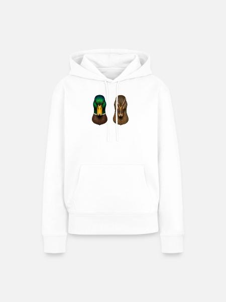 Stockenten - Frauen Premium Bio Hoodie - Weiß
