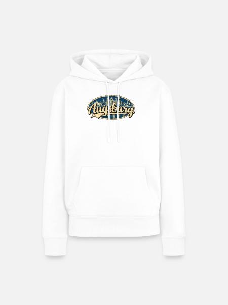 Augsburg Vintage Stadtmotiv - Frauen Premium Bio Hoodie - Weiß