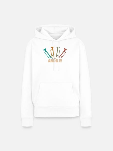 Andrey - Frauen Premium Bio Hoodie - Weiß