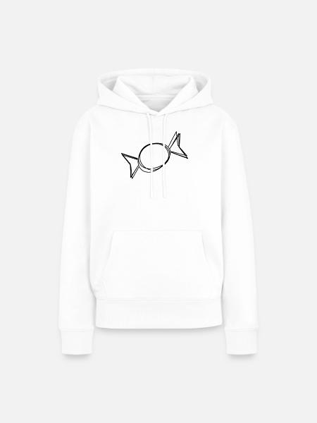 Bonbon handgezeichnet - Frauen Premium Bio Hoodie - Weiß
