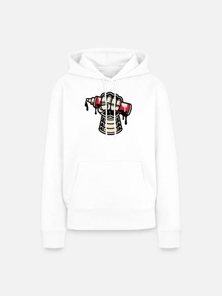 Samurai Ruestung Graffiti Icon - Frauen Premium Bio Hoodie - Weiß