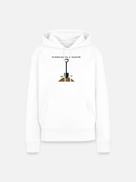 Ein Drittel Gemüse - Kleingarten Schrebergarten - Frauen Premium Bio Hoodie - Weiß