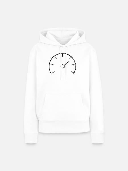 Tacho handgezeichnet - Frauen Premium Bio Hoodie - Weiß