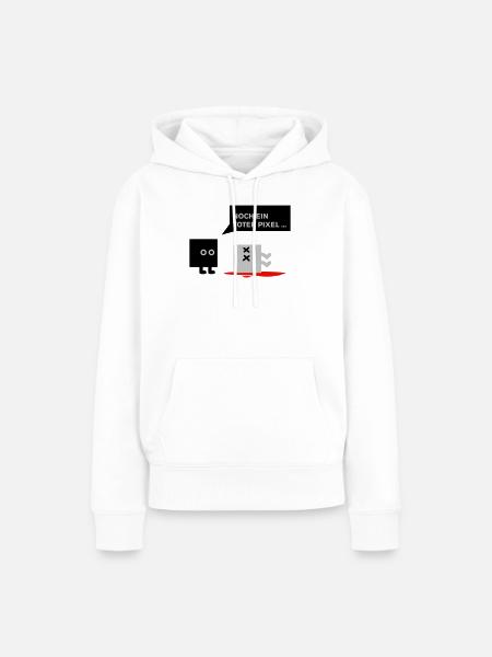 dead pixel_german - Frauen Premium Bio Hoodie - Weiß