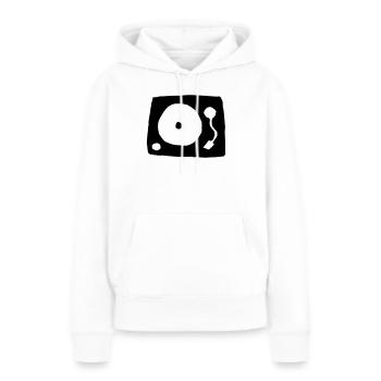 Plattenspieler - Frauen Premium Bio Hoodie - Weiß - Vorne - Julia (174cm)