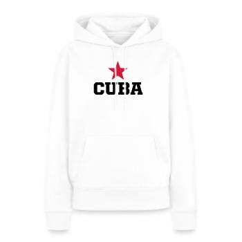 cuba revolucion - Frauen Premium Bio Hoodie - Weiß - Vorne - Julia (174cm)