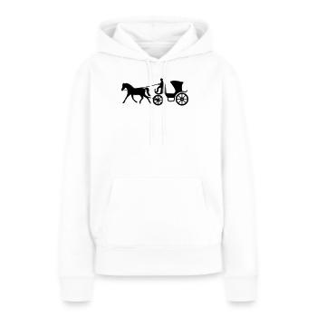 véhicule - Sweat à capuche Premium bio Femme - blanc - Devant - Julia (174cm)
