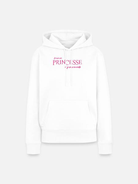 logo_princesse_rose - Frauen Premium Bio Hoodie - Weiß