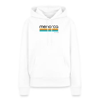 Minorque - Espagne - Espagne - Espagne - Îles Baléares - Sweat à capuche Premium bio Femme - blanc - Devant - Julia (174cm)