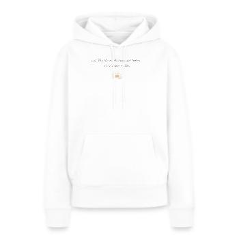 Des personnes qui réchauffent la vie - Sweat à capuche Premium bio Femme - blanc - Devant - Julia (174cm)