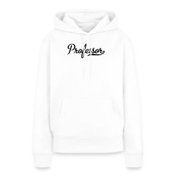 professor - Frauen Premium Bio Hoodie - Weiß - Vorne - Julia (174cm)