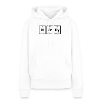 nerd geek nerdy - Sweat à capuche Premium bio Femme - blanc - Devant - Julia (174cm)