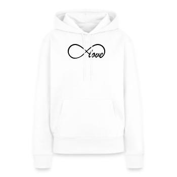 Love Infinity Swag - Frauen Premium Bio Hoodie - Weiß - Vorne - Julia (174cm)