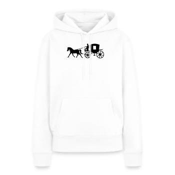 véhicule - Sweat à capuche Premium bio Femme - blanc - Devant - Julia (174cm)